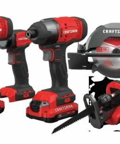 CRAFTSMAN Power Tool Combo Kits V20 6-Tool 20-Volt Max Power Tool Combo Kit with Soft Case (2-Batteries Included and Charger Included) -Craftsman Sales Shop 09986186