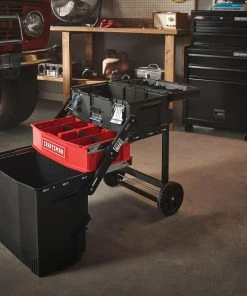 CRAFTSMAN Portable Tool Boxes 22-in 1-Drawer Black Plastic and Metal Wheels Lockable Tool Box -Craftsman Sales Shop 10151559