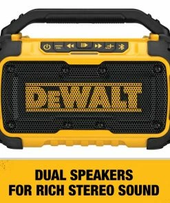 DEWALT Jobsite Radios 12-Volt or 20-Volt Max Cordless Jobsite Bluetooth Speaker -Craftsman Sales Shop 10192418