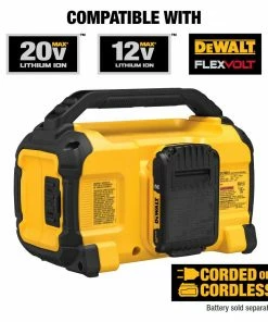 DEWALT Jobsite Radios 12-Volt or 20-Volt Max Cordless Jobsite Bluetooth Speaker -Craftsman Sales Shop 10192420