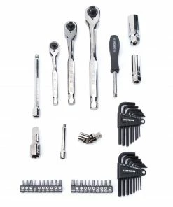CRAFTSMAN Mechanics Tool Sets 121-Piece Standard (SAE) and Metric Combination Gunmetal Chrome Mechanics Tool Set (1/4-in; 3/8-in) -Craftsman Sales Shop 10266796