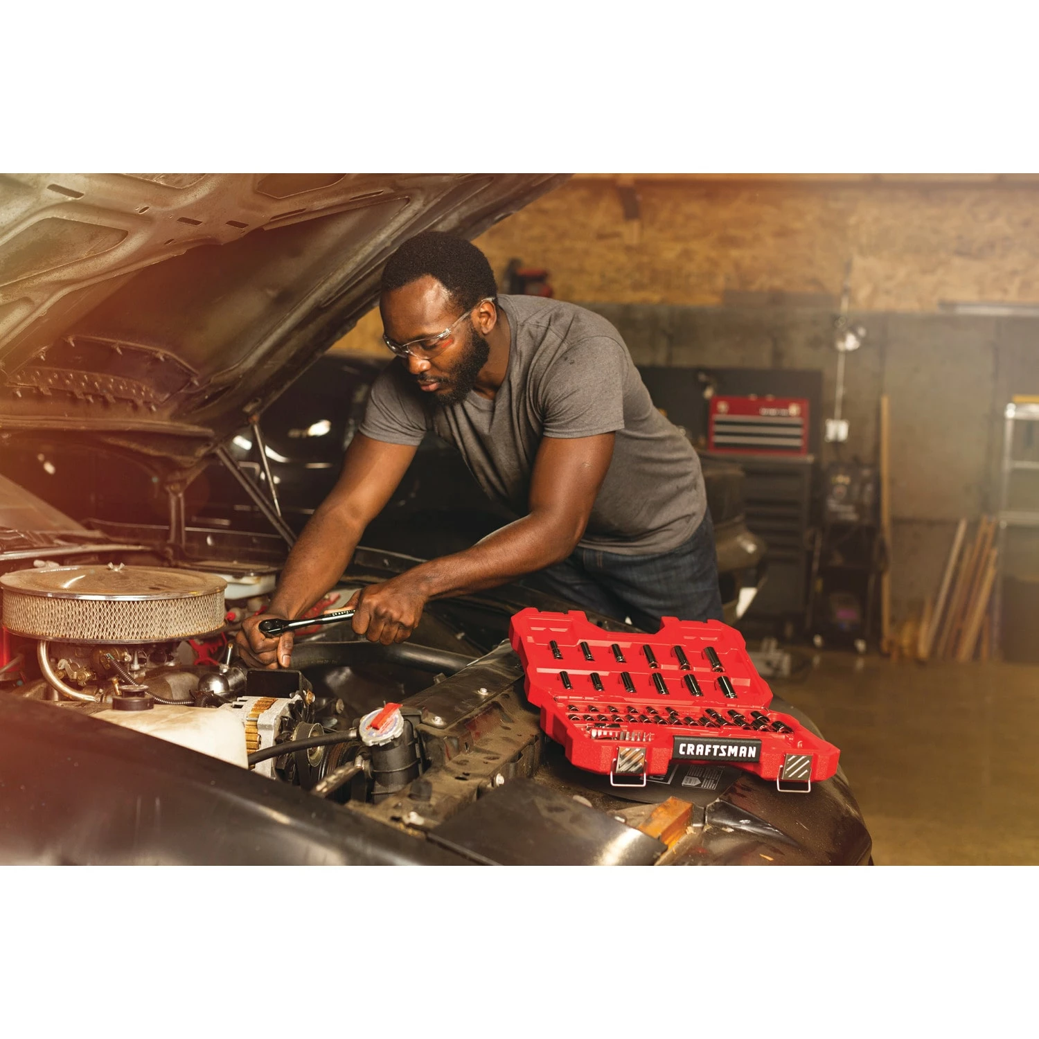 CRAFTSMAN Mechanics Tool Sets 51-Piece Standard (SAE) and Metric Combination Gunmetal Chrome Mechanics Tool Set (3/8-in) 22 CRAFTSMAN Mechanics Tool Sets 51-Piece Standard (SAE) and Metric Combination Gunmetal Chrome Mechanics Tool Set (3/8-in) - Image 22