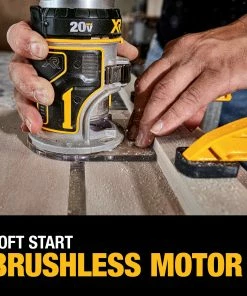 DEWALT Routers 1/4-in-Amp Variable Speed Brushless Fixed Cordless Router (Tool Only) 17 DEWALT Routers 1/4-in-Amp Variable Speed Brushless Fixed Cordless Router (Tool Only) -Craftsman Sales Shop 10557495