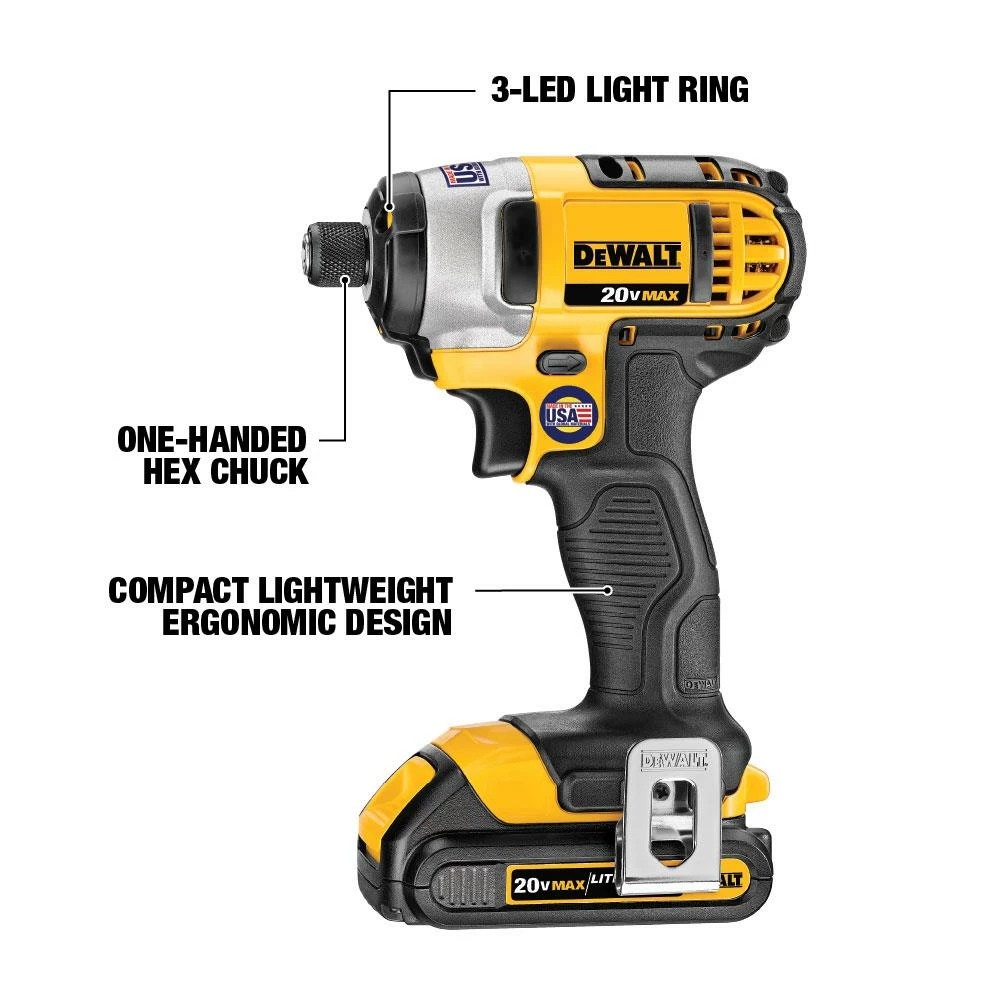 DEWALT Impact Drivers 20-volt Max Variable Speed Cordless Impact Driver (1-Battery Included) 2 DEWALT Impact Drivers 20-volt Max Variable Speed Cordless Impact Driver (1-Battery Included) - Image 2