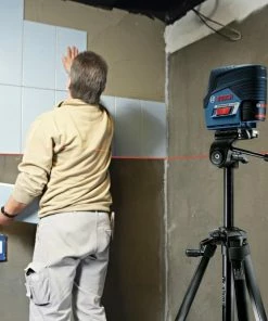 Bosch Laser Levels VisiMax 100-ft Red Beam Self-Leveling Cross-line Cross Laser Level with Plumb Points and Level -Craftsman Sales Shop 10696066