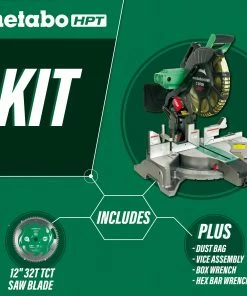 Metabo HPT Miter Saws 12-in 15 Amps Dual Bevel Compound Corded Miter Saw -Craftsman Sales Shop 10753862 scaled