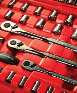 CRAFTSMAN Mechanics Tool Sets 121-Piece Standard (SAE) and Metric Combination Gunmetal Chrome Mechanics Tool Set (1/4-in; 3/8-in) -Craftsman Sales Shop 11213202
