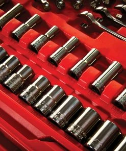 CRAFTSMAN Mechanics Tool Sets 121-Piece Standard (SAE) and Metric Combination Gunmetal Chrome Mechanics Tool Set (1/4-in; 3/8-in) -Craftsman Sales Shop 11213203