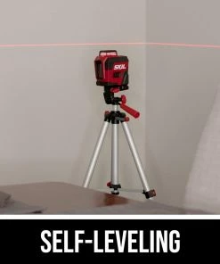 SKIL Laser Levels 65-ft Red Beam Self-Leveling Cross-Line 360 Laser Level Kit with Plumb Points and Level with Soft Case -Craftsman Sales Shop 11221827