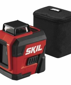 SKIL Laser Levels 65-ft Red Beam Self-Leveling Cross-Line 360 Laser Level Kit with Plumb Points and Level with Soft Case