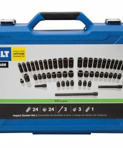 Kobalt Impact Sockets & Impact Socket Sets 55-Piece Standard (SAE) and Metric Combination 1/2-in Drive Set 6-Point Impact Socket Set -Craftsman Sales Shop 11328540 scaled