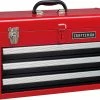 CRAFTSMAN Portable Tool Boxes Portable 20.5-in Ball-bearing 3-Drawer Red Steel Lockable Tool Box
