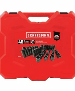 CRAFTSMAN Impact Sockets & Impact Socket Sets 48-Piece Standard (SAE) and Metric Combination 1/2-in Drive Set 6-Point Impact Socket Set -Craftsman Sales Shop 11659441