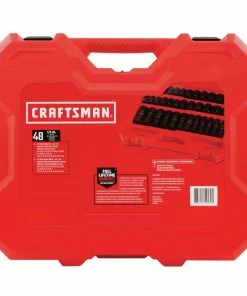 CRAFTSMAN Impact Sockets & Impact Socket Sets 48-Piece Standard (SAE) and Metric Combination 1/2-in Drive Set 6-Point Impact Socket Set -Craftsman Sales Shop 11659442
