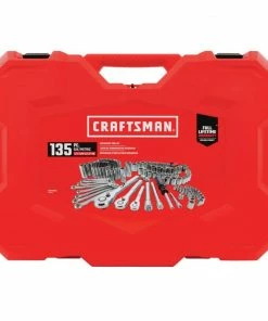 CRAFTSMAN Mechanics Tool Sets 135-Piece Standard (SAE) and Metric Combination Polished Chrome Mechanics Tool Set (1/4-in; 3/8-in) 10 CRAFTSMAN Mechanics Tool Sets 135-Piece Standard (SAE) and Metric Combination Polished Chrome Mechanics Tool Set (1/4-in; 3/8-in) -Craftsman Sales Shop 11670802