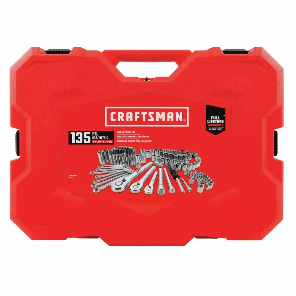 CRAFTSMAN Mechanics Tool Sets 135-Piece Standard (SAE) and Metric Combination Polished Chrome Mechanics Tool Set (1/4-in; 3/8-in) 5 CRAFTSMAN Mechanics Tool Sets 135-Piece Standard (SAE) and Metric Combination Polished Chrome Mechanics Tool Set (1/4-in; 3/8-in) - Image 5