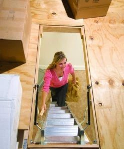 Century Attic Ladders Elite 7.67-ft to 10.25-ft Type IAA Aluminum Attic Ladder -Craftsman Sales Shop 12000859