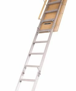 Century Attic Ladders Elite 7.67-ft to 10.25-ft Type IAA Aluminum Attic Ladder