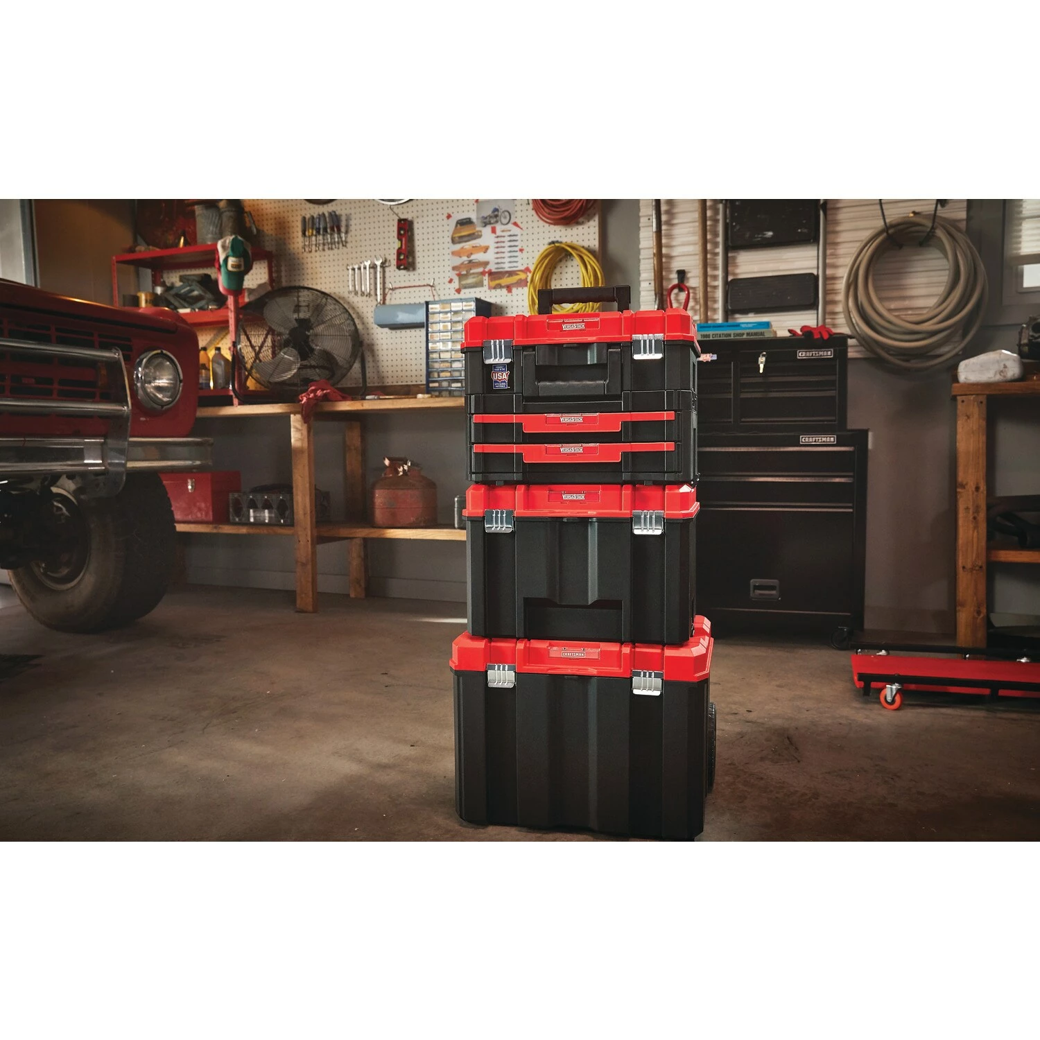 CRAFTSMAN Portable Tool Boxes VERSASTACK System 17-in 2-Drawer Black Plastic Tool Box 11 CRAFTSMAN Portable Tool Boxes VERSASTACK System 17-in 2-Drawer Black Plastic Tool Box - Image 11