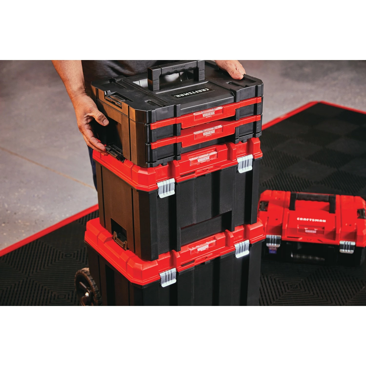 CRAFTSMAN Portable Tool Boxes VERSASTACK System 17-in 2-Drawer Black Plastic Tool Box 14 CRAFTSMAN Portable Tool Boxes VERSASTACK System 17-in 2-Drawer Black Plastic Tool Box - Image 14