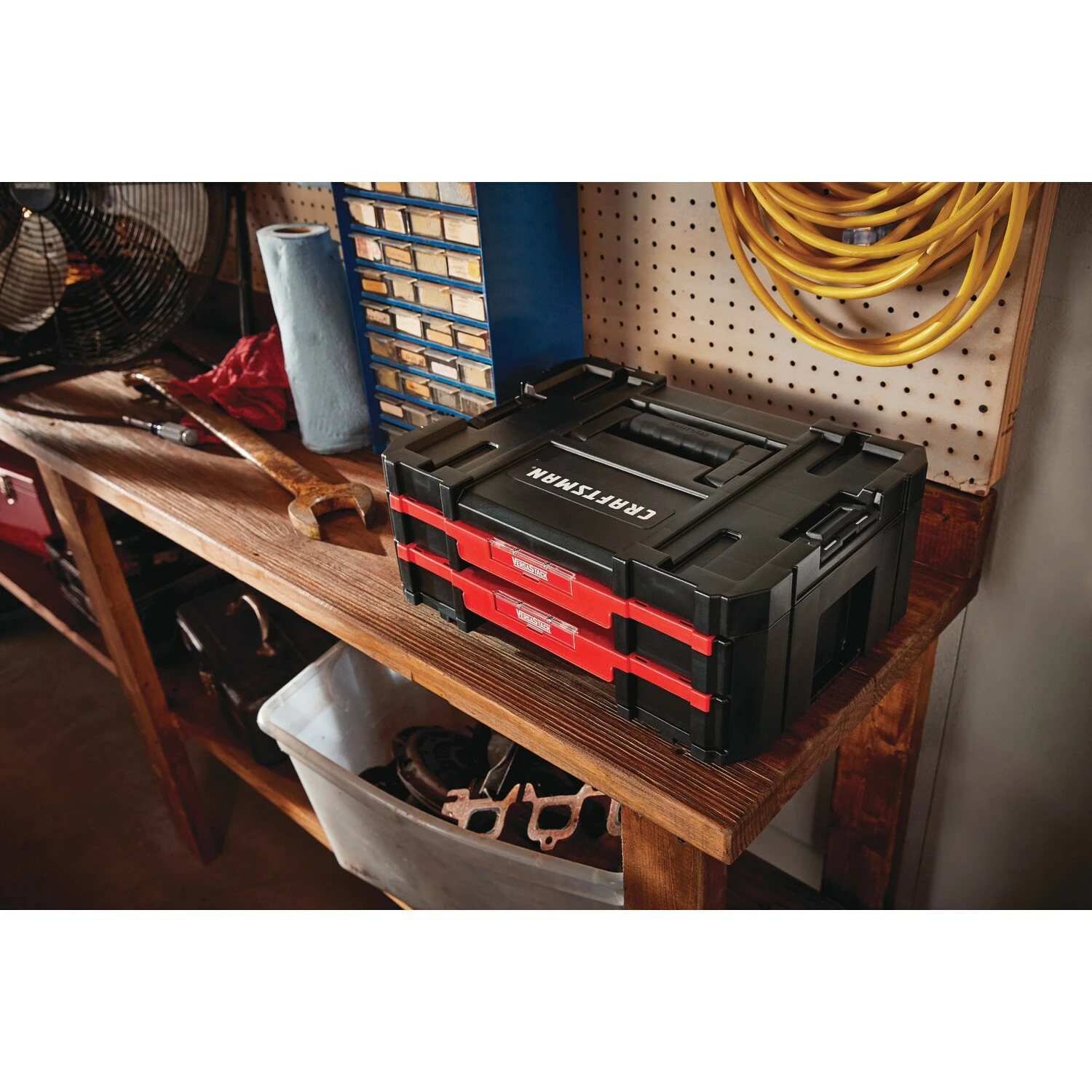CRAFTSMAN Portable Tool Boxes VERSASTACK System 17-in 2-Drawer Black Plastic Tool Box 9 CRAFTSMAN Portable Tool Boxes VERSASTACK System 17-in 2-Drawer Black Plastic Tool Box - Image 9