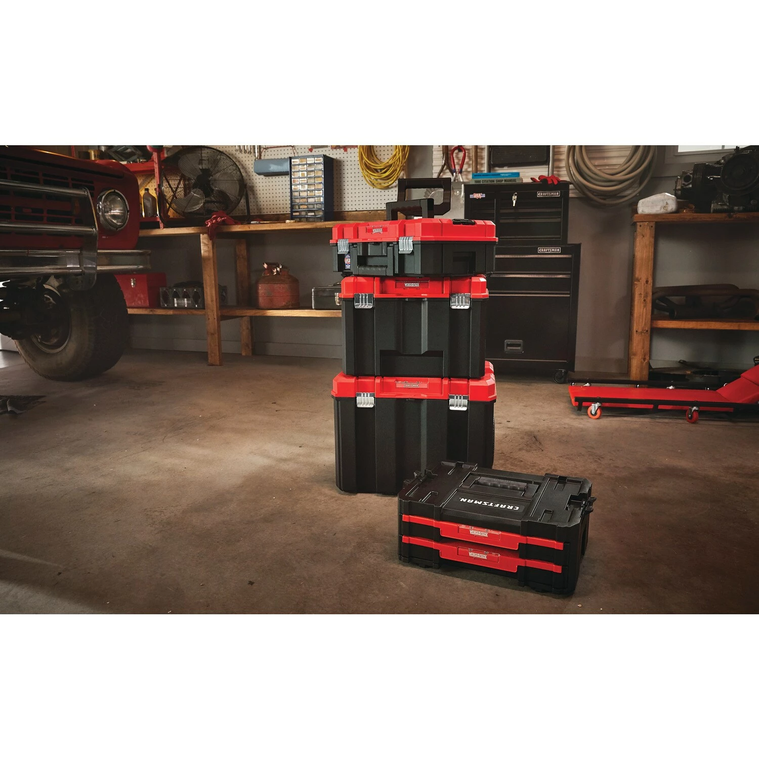 CRAFTSMAN Portable Tool Boxes VERSASTACK System 17-in 2-Drawer Black Plastic Tool Box 10 CRAFTSMAN Portable Tool Boxes VERSASTACK System 17-in 2-Drawer Black Plastic Tool Box - Image 10