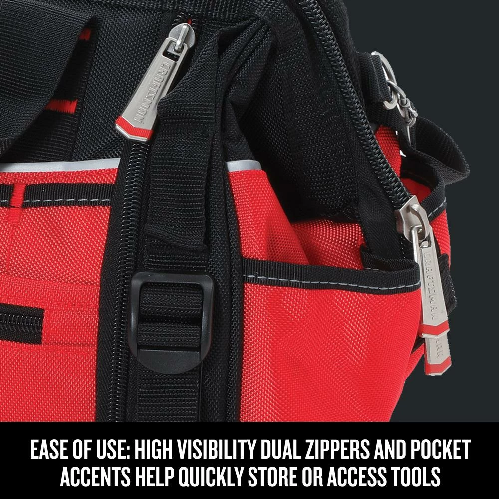 CRAFTSMAN Tool Bags VERSASTACK Red/Black Polyester 17-in Zippered Tool Bag 3 CRAFTSMAN Tool Bags VERSASTACK Red/Black Polyester 17-in Zippered Tool Bag - Image 3