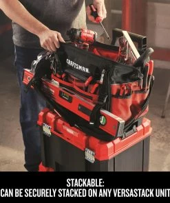 CRAFTSMAN Tool Bags VERSASTACK Red/Black Polyester 17-in Zippered Tool Bag 13 CRAFTSMAN Tool Bags VERSASTACK Red/Black Polyester 17-in Zippered Tool Bag -Craftsman Sales Shop 12182027