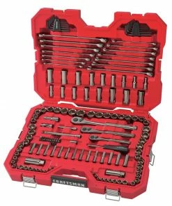 CRAFTSMAN Mechanics Tool Sets 150-Piece Standard (SAE) and Metric Combination Gunmetal Chrome Mechanics Tool Set (1/4-in; 3/8-in) -Craftsman Sales Shop 12259350