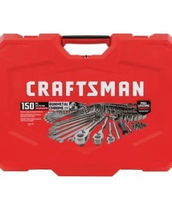 CRAFTSMAN Mechanics Tool Sets 150-Piece Standard (SAE) and Metric Combination Gunmetal Chrome Mechanics Tool Set (1/4-in; 3/8-in) -Craftsman Sales Shop 12259351