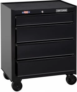CRAFTSMAN Bottom Tool Cabinets 1000 Series 26.5-in W x 32.5-in H 4-Drawer Steel Rolling Tool Cabinet (Black) -Craftsman Sales Shop 12459508 scaled