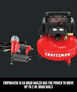 CRAFTSMAN Air Compressors 6-Gallon Single Stage Portable Electric Pancake Air Compressor (1-Tools Included) 10 CRAFTSMAN Air Compressors 6-Gallon Single Stage Portable Electric Pancake Air Compressor (1-Tools Included) -Craftsman Sales Shop 14029081