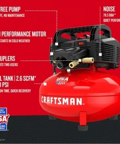 CRAFTSMAN Air Compressors 6-Gallon Single Stage Portable Electric Pancake Air Compressor -Craftsman Sales Shop 14206724