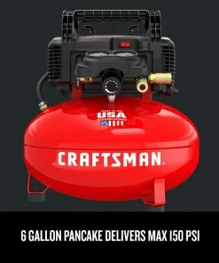 CRAFTSMAN Air Compressors 6-Gallon Single Stage Portable Electric Pancake Air Compressor -Craftsman Sales Shop 14206726