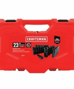 CRAFTSMAN Impact Sockets & Impact Socket Sets 23-Piece Standard (SAE) and Metric Combination 1/2-in Drive Set 6-Point Impact Socket Set -Craftsman Sales Shop 14207256