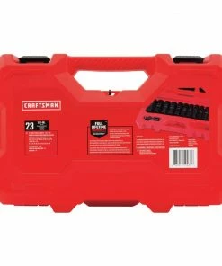 CRAFTSMAN Impact Sockets & Impact Socket Sets 23-Piece Standard (SAE) and Metric Combination 1/2-in Drive Set 6-Point Impact Socket Set -Craftsman Sales Shop 14207258