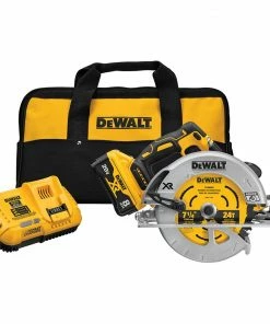 DEWALT Circular Saws XR POWER DETECT 20-Volt Max 7-1/4-in Brushless Cordless Circular Saw (1-Battery and Charger Included)