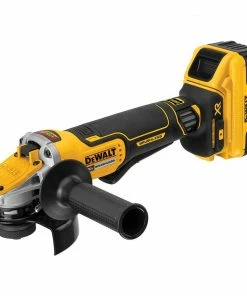DEWALT Angle Grinders XR POWER DETECT 5-in 20-Volt Max Paddle Switch Brushless Cordless Angle Grinder (1-Battery and charger Included) -Craftsman Sales Shop 14447100