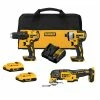 DEWALT Power Tool Combo Kits 3-Tool 20-Volt Max Brushless Power Tool Combo Kit with Soft Case (2-Batteries and charger Included)