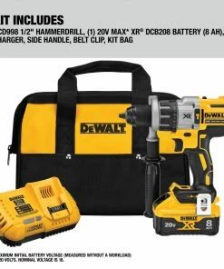 DEWALT Hammer Drills XR POWER DETECT 1/2-in 20-volt Max Variable Speed Brushless Cordless Hammer Drill (1-Battery Included) -Craftsman Sales Shop 14812598