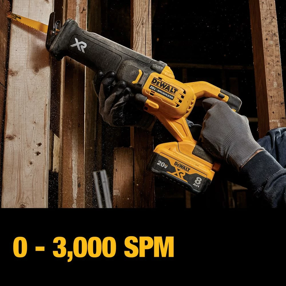 DEWALT Reciprocating Saws XR POWER DETECT 20-volt Max Variable Speed Brushless Cordless Reciprocating Saw (Charger Included and Battery Included) 7 DEWALT Reciprocating Saws XR POWER DETECT 20-volt Max Variable Speed Brushless Cordless Reciprocating Saw (Charger Included and Battery Included) - Image 7
