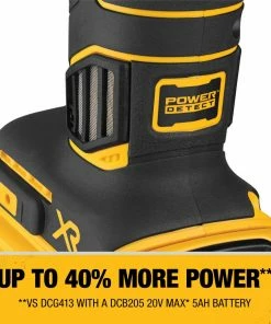 DEWALT Angle Grinders XR POWER DETECT 5-in 20-Volt Max Paddle Switch Brushless Cordless Angle Grinder (1-Battery and charger Included) -Craftsman Sales Shop 14812700