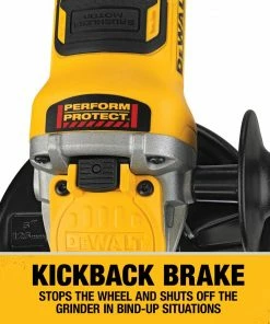DEWALT Angle Grinders XR POWER DETECT 5-in 20-Volt Max Paddle Switch Brushless Cordless Angle Grinder (1-Battery and charger Included) -Craftsman Sales Shop 14812701