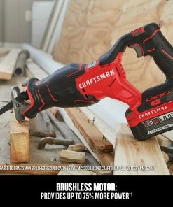 CRAFTSMAN Reciprocating Saws V20 20-volt Max Variable Speed Brushless Cordless Reciprocating Saw (Tool Only) 20 CRAFTSMAN Reciprocating Saws V20 20-volt Max Variable Speed Brushless Cordless Reciprocating Saw (Tool Only) -Craftsman Sales Shop 15319107
