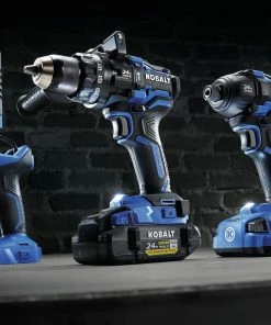 Kobalt Power Tool Combo Kits XTR 3-Tool 24-Volt Max Brushless Power Tool Combo Kit with Hard Case (2-Batteries Included and Charger Included) -Craftsman Sales Shop 15485393 scaled