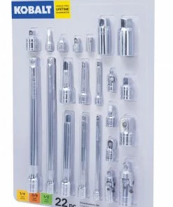 Kobalt Drive Tool & Socket Accessories 22-Piece 1/4-in, 3/8-in and 1/2-in drive tools Drive Accessory Set -Craftsman Sales Shop 15686713 scaled