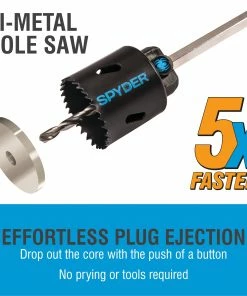 Spyder Hole Saws & Kits 11-Piece Set Bi-metal Arbored Adjustable Hole Saw Kit Set 10 Spyder Hole Saws & Kits 11-Piece Set Bi-metal Arbored Adjustable Hole Saw Kit Set -Craftsman Sales Shop 15689158