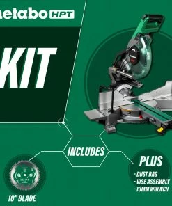 Metabo HPT Miter Saws 10-in Dual Bevel Sliding Folding Compound Corded Miter Saw -Craftsman Sales Shop 15694506 scaled
