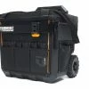 TOUGHBUILT Tool Bags Massive Mouth Hard Bottom XL Black Polyester 18-in Zippered Rolling Tool Bag