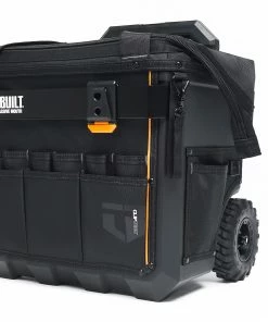 TOUGHBUILT Tool Bags Massive Mouth Hard Bottom XL Black Polyester 18-in Zippered Rolling Tool Bag
